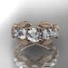 14kt rose gold diamond floral, leaf and vine wedding ring,engagement ring,wedding band ADLR69