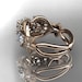 14kt rose gold diamond floral, leaf and vine wedding ring,engagement ring,wedding band ADLR69
