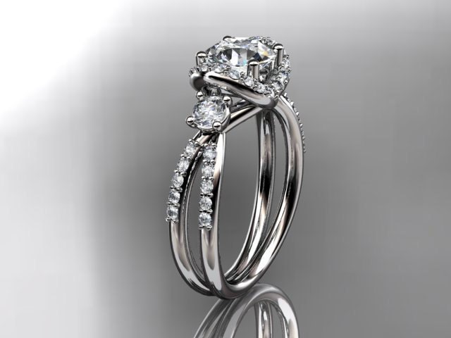 platinum diamond unique engagement ring,wedding ring ADER146