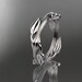14kt  white gold  leaf and vine wedding ring,engagement ring ADLR31A