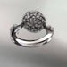 14kt white gold diamond floral, leaf and vine "Basket of Love" ring ADLR94 nature inspired jewelry