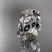 platinum diamond flower, leaf and vine wedding ring,engagement ring,wedding band.ADLR161