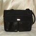 Original Don Loper of Beverly Hills Black Leather / Canvas Shoulder Tote