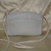 Vintage Whiting and Davis White Metal Mesh/Leather Handbag