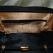 1950s Vintage Elongated Black Fabric Clutch
