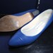 Vintage Royal Blue Deliso Kitten Heel Shoes Size 9.5