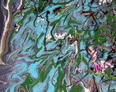 Orpheus 20x16 Acrylic Abstract Drip Art on Canvas signed original