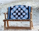 Quilt Navy Blue and White Patchwork Lap Quilt or Baby Quilt Baby Boy or Baby Girl