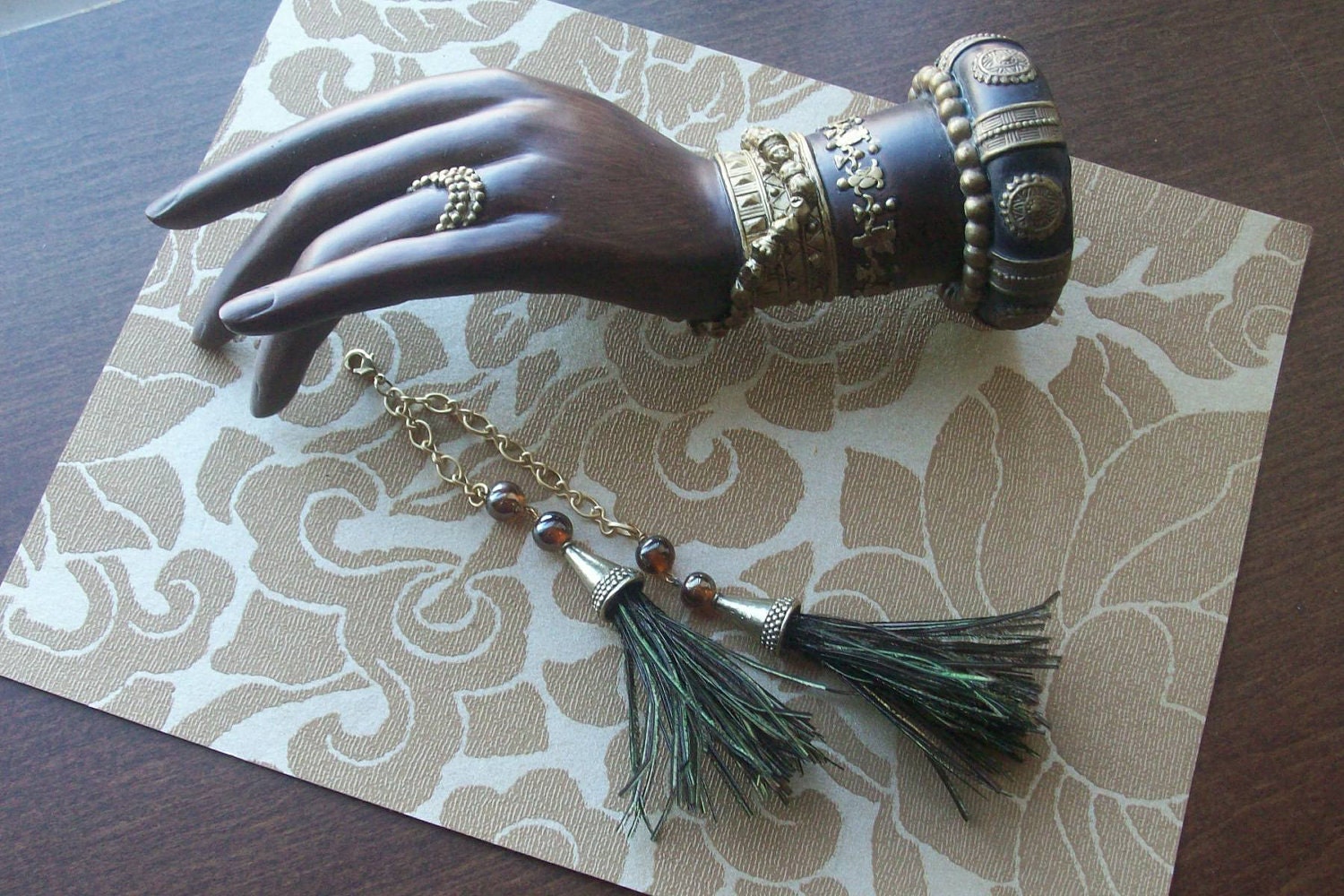 Peacock Fringe set of 2 tassels