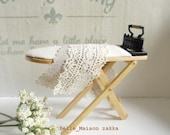 Ironing Board and Iron Miniature Set