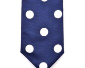 Navy and white polka dots- Baby, toddler boys Kids NeckTie