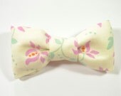 pink and green flower bowtie - Baby, toddler boys tie Kids Clip-On Bow Tie
