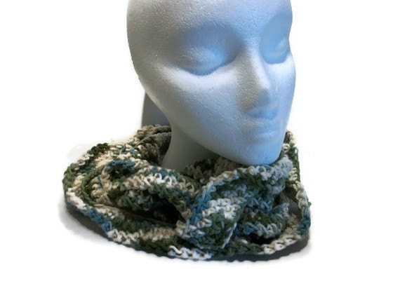 Emerald Cove Skinny Super long infinity crochet scarf