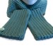 Brunch at Tiffanys Blue Cowl Scarf and Fingerless Gloves Spring Set