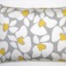 Lumbar Pillow.Gray Yellow.12x16 or 12x18 inch Decorator Lumbar Pillow Cover.Printed Fabric on Both Sides.Cushion Cover.Nursery Pillow