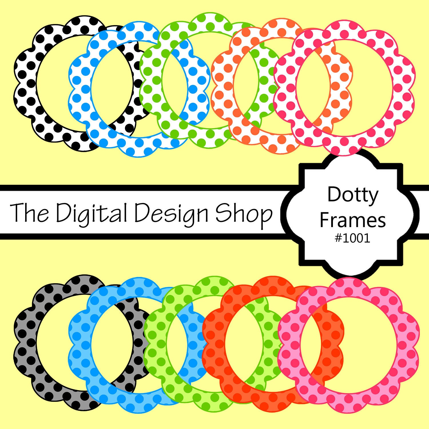 10 Digital Frames - Clip Art For Digital Scrapbooking And Print (Buy 2 get 1 free)