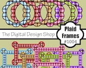 Digital Frames For Digital Scrapbook - For Personal & Commercial Use - Plaid Frames 1004 (Buy 2 get 1 free)