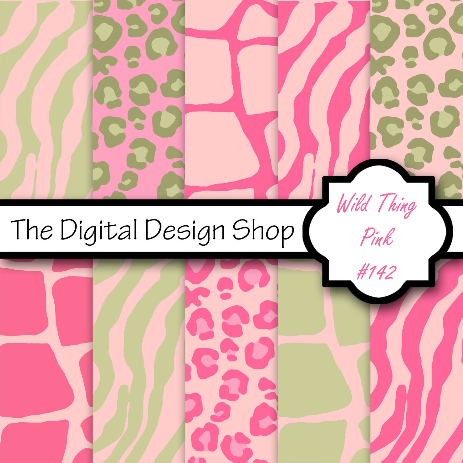 Animal Print Digital Scrapbook Paper For Personal & Commercial Use (Buy 2 get 1 free)