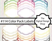 Digital Labels For Personal Or Commercial Use (Buy 2 get 1 free) 114 - Color Pack Labels