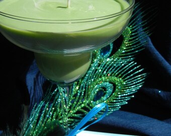 Handcrafted Margarita Scented Soy Candle Margarita Glass
