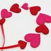 Headband with Red and Pink Hearts