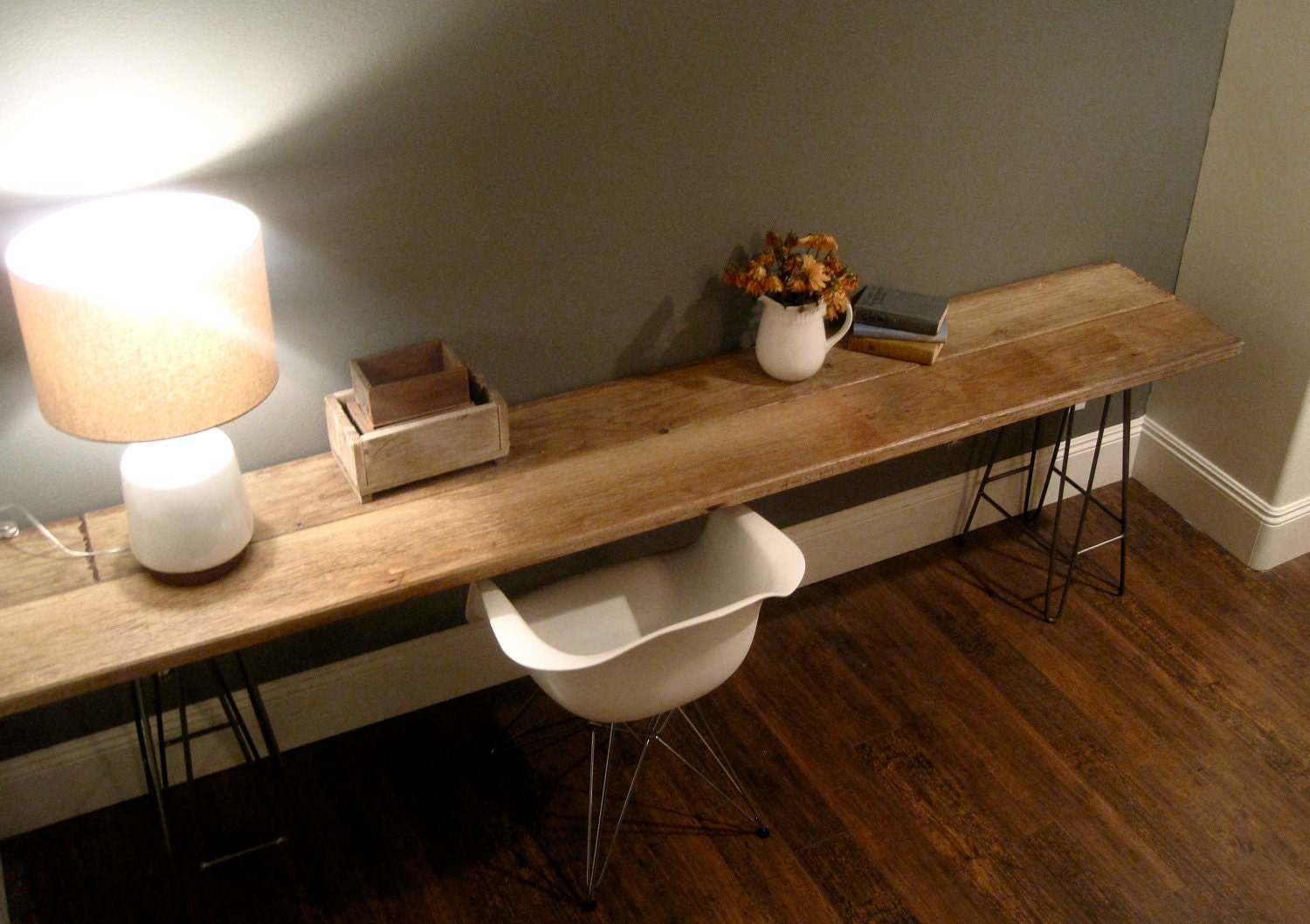 Reclaimed Wood Extended Craft Desk