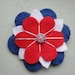 Union Jack Flower Brooch