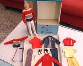 Vintage Ken Doll, Clothes, 2 pairs Shoes,1 Pair of Socks & 1962 Ken Clothes Case
