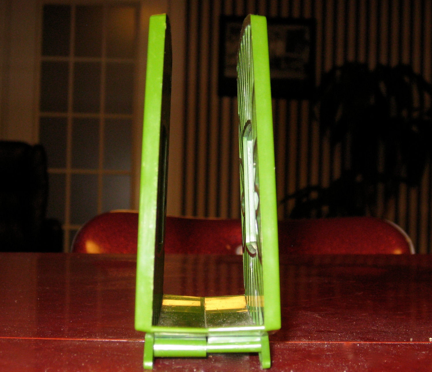 Flower Power 1970's Green Napkin Holder RESERVED FOR VANESSA