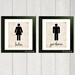 Bathroom Art - Ladies and Gentlemen Print - 8x10
