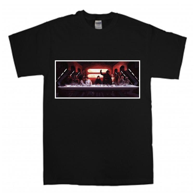 Star Wars Last Supper Darth Vader at the Head of Table Men's Black T Shirt Sizes S, M, L, XL, 2XL & 3XL