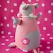 Charlotte the Piggy, knitted doll - cheerful gift for boys and girls from 3 till 99 years old