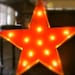 24" Star Vintage Marquee Circus Carnival Lighted Shape Metal & Wood