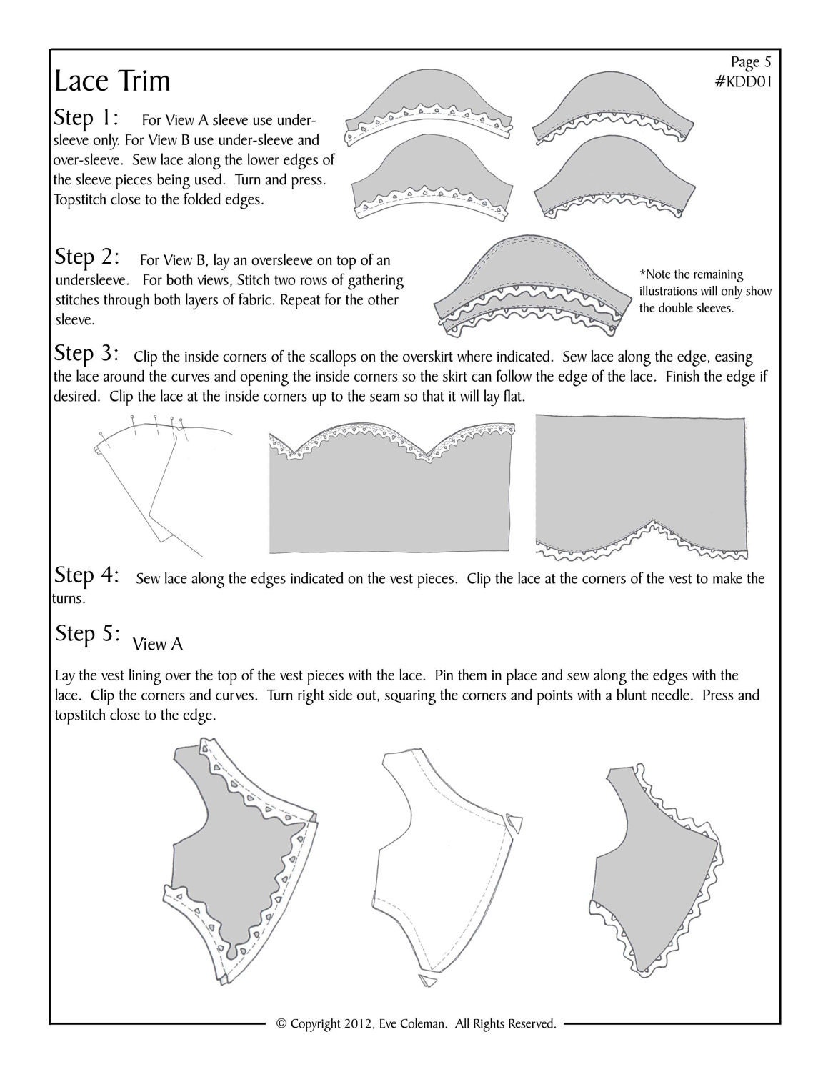 Printed PATTERN for 1850s Girl's Dress. An Original KeepersDollyDuds Design Fits 18" American Girl Doll, Developed By Thimbles and Acorns