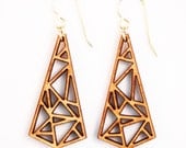 Triangle Reflection, Laser Cut Earrings