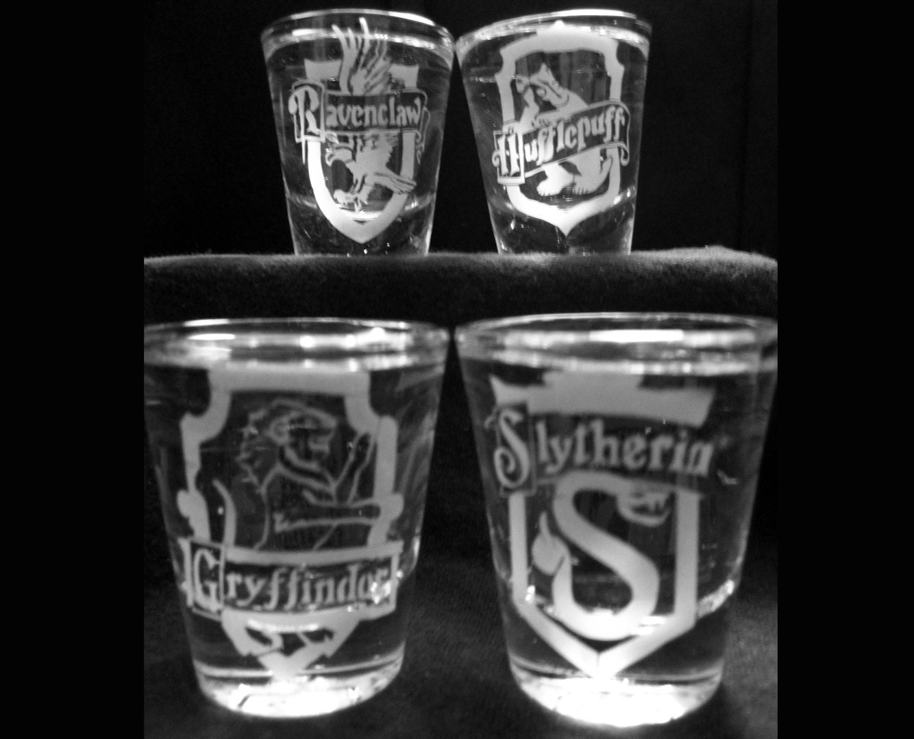 Set of 4 Hogwarts Shot Glasses