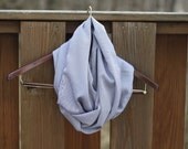 SALE: Navy & White Striped Infinity Scarf