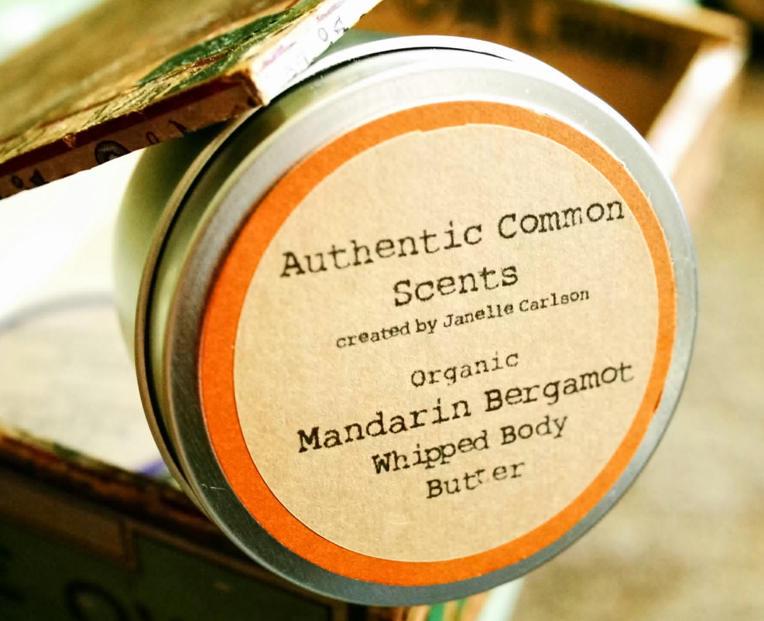 Organic Whipped Body Butter - MANDARIN BERGAMOT - ORGANIC Body butter, Organic lotion, shea lotion, body butter, Valentine's Day