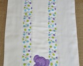 Elephant Appliquéd Burp Cloth