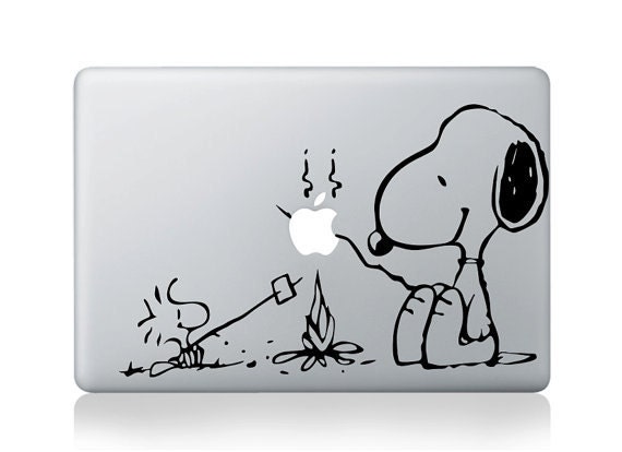 Snoopy  - Mac Decal Macbook Stickers Macbook Decals Apple Decal  Macbook Pro Sticker Macbook Air  iPad2 Decals