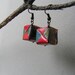 Handmade Laquered Origami Earrings 6 sided cube - in colors of your choosing :)
