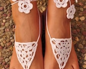 Crochet Barefoot Sandals- Great Accessory for Beach, Wedding or Summer
