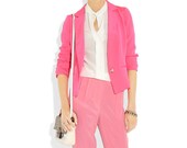 Neon-Pink Blazer / Three-quarter length sleeves