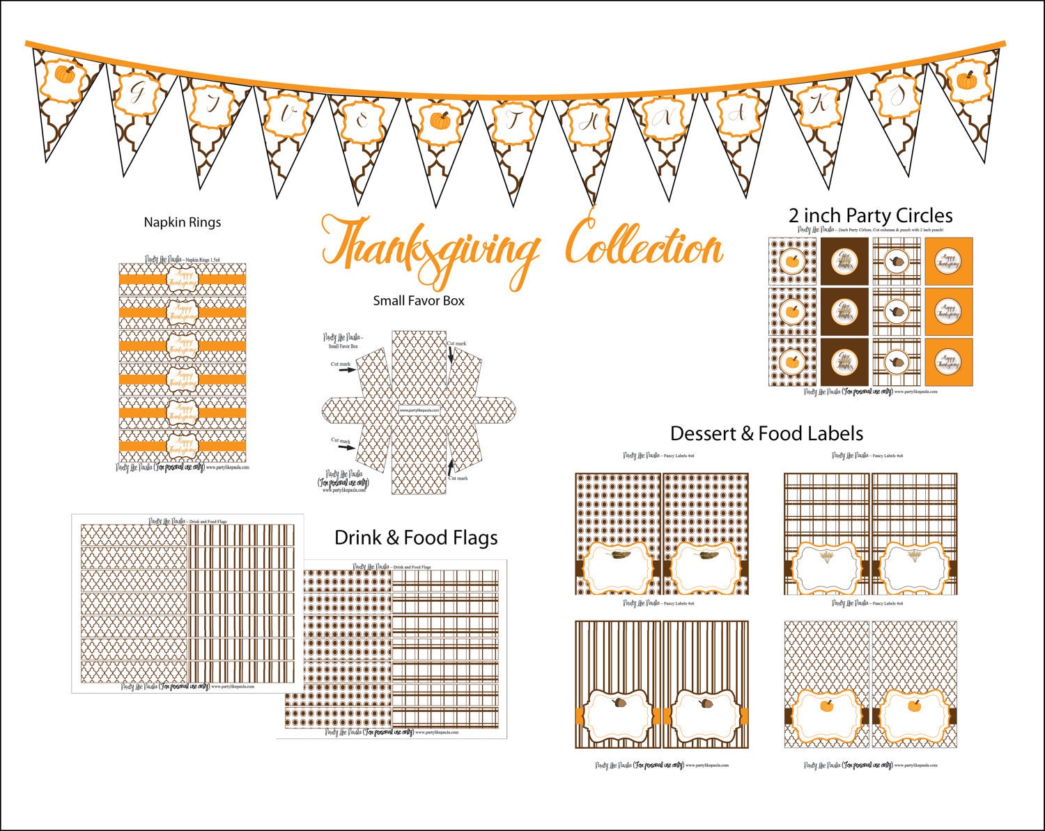 Printable Thanksgiving Collection...by Party Like Paula