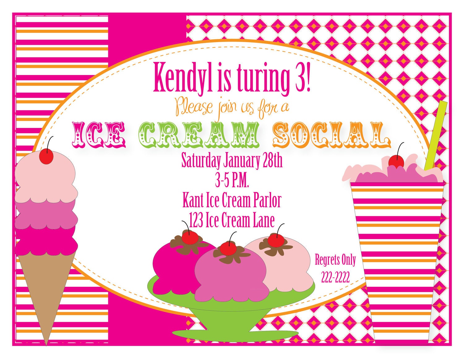 Printable Ice Cream Social Party Package...by Party Like Paula