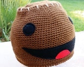 Sackboy Inspired Hat: LittleBigPlanet LBP -ish Cartoon Kawaii Handmade Crochet Beanie Hat