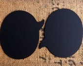Chalkboard Speech Bubbles  -- Set of Two Large Sturdy Wooden Oval Chalkboards, Photo Props for Wedding