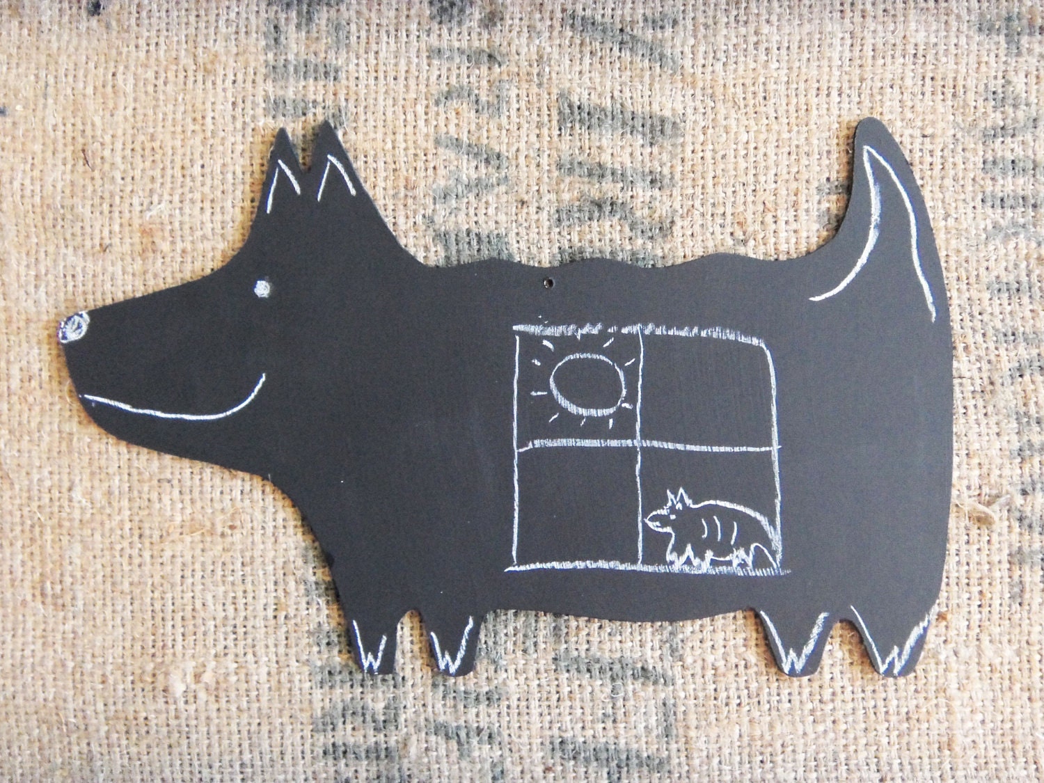 Large Dog Shaped Chalkboard -- Fun Blackboard for Kids or Home Decor