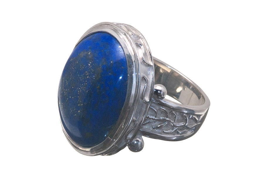 Lapis lazuli Byzantine Sterling 925 Ring