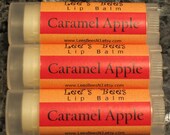 Caramel Apple Lip Balm Three Pack of All Natural Beeswax Lip Salve Chapstick